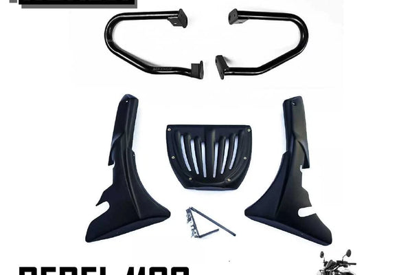 HONDA REBEL CMX 1100 2020-24 UNDER FAIRING BELLY PAN W/CRASHBAR MATTE BLACK