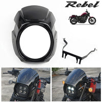 Honda Rebel 1100 CMX (2021-2025) - Headlight Cover Windscreen Gloss Black