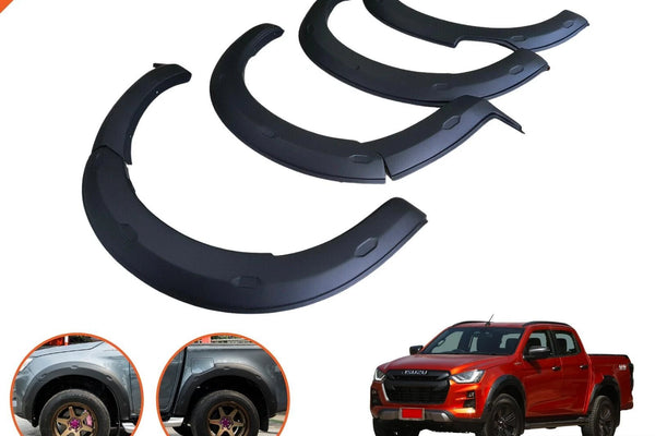 MATT BLACK V-CROSS FENDER FLARE WHEEL ARCH FOR ISUZU D-MAX TFR 20-23 DL20 DL40