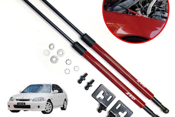 Front Bonnet Struts Red Pair LR Set FOR Honda Civic EJ EK 1996-2000