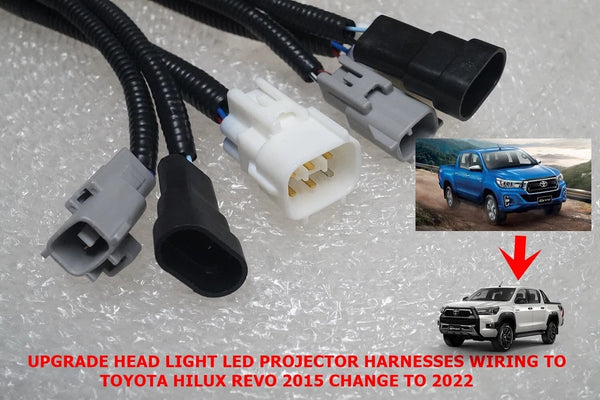 TOYOTA HILUX 2015 CABLE TO UPGRADE LIGHTS TO LED VERSION