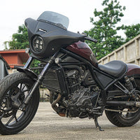 Honda Rebel 1100 CMX (2021-2024) Front Batwing Fairing Windshield Matte Black