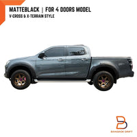 MATT BLACK V-CROSS FENDER FLARE WHEEL ARCH FOR ISUZU D-MAX TFR 20-23 DL20 DL40