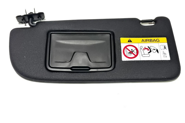 Black RHD Left Side Sun Visor W/ Mirror For Isuzu D-max Mu-x 2020-2023