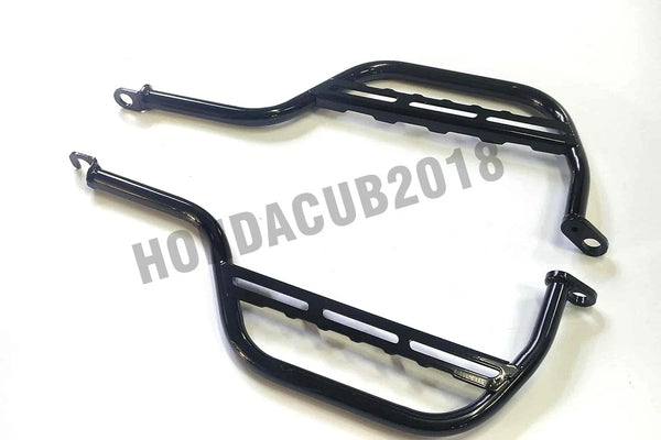 BLACK REAR FOOT PEGS STEP REST PASSENGER FOR HONDA SUPER CUB C125 2018-2025