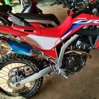 Exhaust Full System Stainless Steel Titanium Pipe Black For Honda CRF300 L Rally