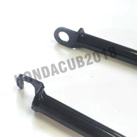 BLACK REAR FOOT PEGS STEP REST PASSENGER FOR HONDA SUPER CUB C125 2018-2025