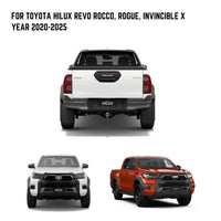 BLACK CHROME TAILGATE GARNISH COVER TRIM FOR TOYOTA HILUX INVINCIBLE X 20-25