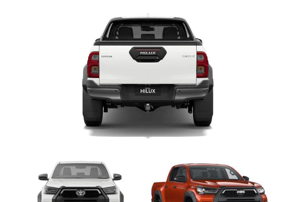 BLACK CHROME TAILGATE GARNISH COVER TRIM FOR TOYOTA HILUX INVINCIBLE X 20-25