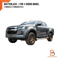 MATT BLACK V-CROSS FENDER FLARE WHEEL ARCH FOR ISUZU D-MAX TFR 20-23 DL20 DL40