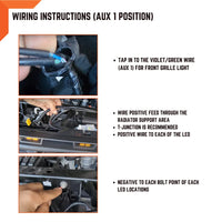 FORD RANGER RAPTOR 3 PC LED RUNNING LIGHTS FOR FRONT GRILL