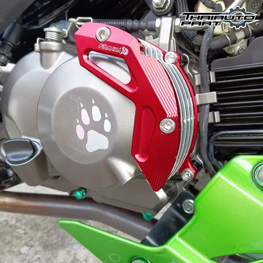 Red Crash Engine Clutch Cover Guard Slider For Kawasaki Z125 Z 125 Pro 2017-2025