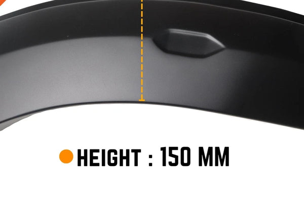 MATT BLACK V-CROSS FENDER FLARE WHEEL ARCH FOR ISUZU D-MAX TFR 20-23 DL20 DL40