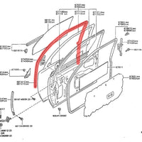 Toyota Hilux LN85 Pickup Truck door window seal 88-97