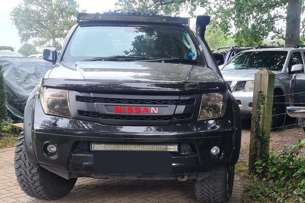 NISSAN NAVARA D40 PRE-FACELIFTFULL GRILL REPLACEMENTMATT BLACK WITH RED LOGO  VERSION! /PATHFINDER R51